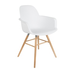 Стул Zuiver Albert Kuip 1200131, ash/white