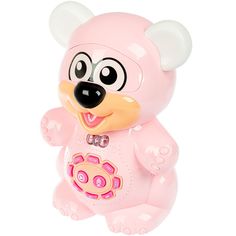 Игрушка Bondibon Умный медвежонок, Baby You, свет, музыка, обучение, розовый ВВ4992