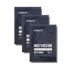 Маска для лица Heros для сухой и чувствительной кожи Mens Formula 3х20 г