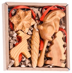 Набор елочных игрушек Томик Красный 4022359 14 см 5 шт.