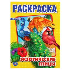 Раскраска Умка Экзотические птицы А4 214х290 мм 16 стр