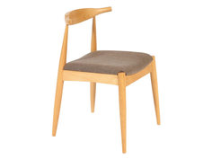 Стул мягкое сидение Bull Натуральный, бук/Бежевый, рогожка Tet Chair