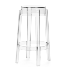 Полубарный стул Crystal Round прозрачный StoreForHome 118-APC1