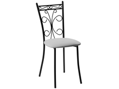 Стул ДП2-16 "Неаполь" Черный матовый/Линкольн белый, экокожа, 2 шт. ДревПром