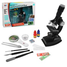 Микроскоп Наша Игрушка 200428773 100х увеличение, 3 объектива, аксессуары, коробка