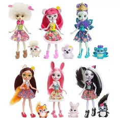 Кукла Mattel Enchantimals с любимой зверюшкой 5 видов Базовая DVH87