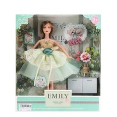 Кукла ABtoys Emily Мятная серия с заколкой и аксессуарами 30см WJ-12662 Jiangsu Holly Everlasting Inc.