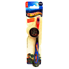 Зубная щетка Hot Wheels на присоске, мягкая