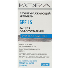 Легкий увлажняющий крем-гель КОРА Защита от фотостарения SPF15, 50 мл