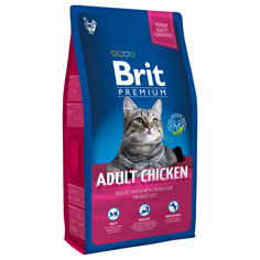 Сухой корм для кошек Brit Premium Adult Chicken, курица, 8кг Brit*