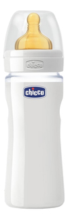Детская бутылочка Chicco Well Being Glass латексная соска стекло 240 мл