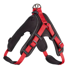 Шлейка для собак HUNTER Neopren Vario Quick L (67-80)/2,5 см нейлон/неопрен красный/черный