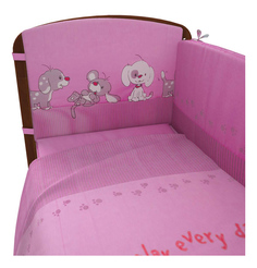 Комплект детского постельного белья Фея Веселая игра 6 предметов розовый Тополь