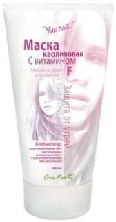 Маска каолиновая GREEN MAMA Для проблемной кожи с витамином F, 100 мл