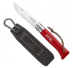 Туристический нож Opinel 001890 №8 Tradition Bushwhacker Red + Sheath
