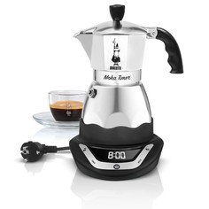 Гейзерная кофеварка Bialetti Moka Timer 6 Silver