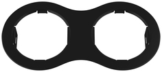 Рамка Lightstar для двух встраиваемых светильников Domino Double Round 214627 Черный