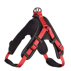 Шлейка для собак HUNTER Neopren Vario Quick, нейлон/неопрен, красный/черный, M, 55-70 см