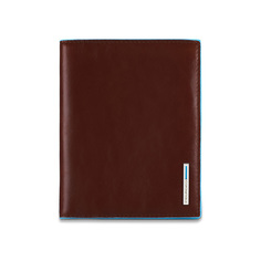 Обложка для паспорта Piquadro Blue Square, цвет коричневый, 10,5x14x1,2 см