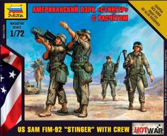 Настольная игра Битва за нефть HOT WAR 7416 Американский ПЗРК Zvezda Стингер с расчетом Звезда