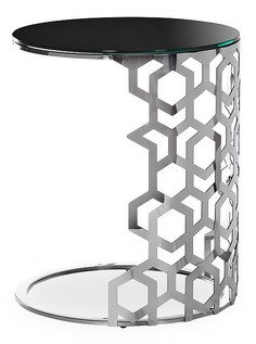 Журнальный столик Garda Decor 13RXET3043 GRD_TT-00000825 50х50х60 см, серебро/чёрный