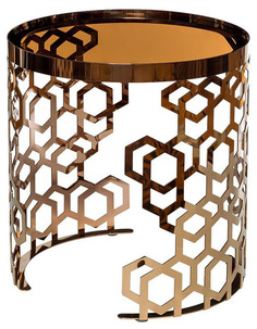 Журнальный столик Garda Decor 13RXET8011 GRD_TT-00000416 50х50х50 см, хром/чёрное стекло