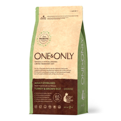 Сухой корм для кошек ONE&ONLY Adult STERILIZED, для стерилизованных, индейка и рис, 2кг