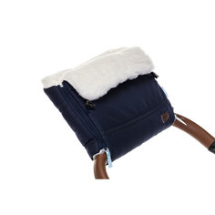 Муфта меховая для коляски Nuovita Alpino Bianco Blu scuro, Темно-синий