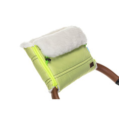 Муфта меховая для коляски Nuovita Alpino Bianco Verde chiaro, Салатовый