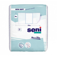 Одноразовые впитывающие пеленки с крылышками, 90х170 см, 5 шт. Seni Soft Bella