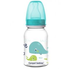 Бутылочка с узким горлышком Canpol Love&Sea 3м+ 120 мл бирюзовый