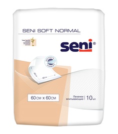 Одноразовые впитывающие пеленки, 60x60 см, 10 шт. Seni Soft Normal Bella