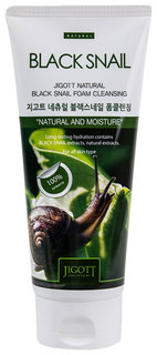 Пенка для умывания Jigott Natural Black Snail Aqua Foam Cleansing 180 мл
