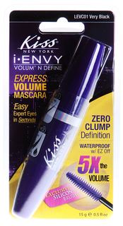 Тушь для ресниц Kiss I Envy Mascara Clamshell Сумасшедшие ресницы 01-540 15 г