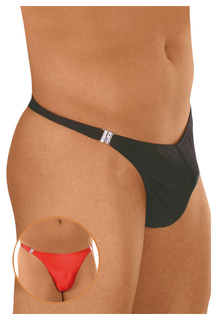 Стринги мужские на застежке SoftLine Collection, черный, М