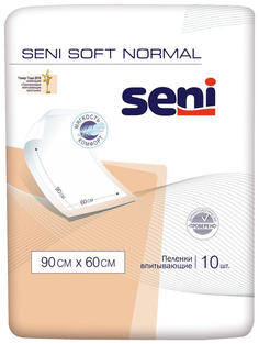 Пеленки впитывающие Seni Soft Normal 90 х 60 см 10 шт.