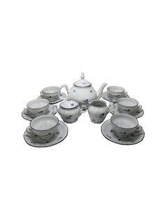 Чайный сервиз 17/6, Bernadotte; декор "Синие мелкие цветы" Thun 1794 A.S.