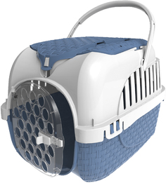 Контейнер для кошки, собаки Bama Pet Kennel Tour до 7 кг 34x52x33см синий, белый