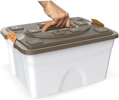 Контейнер для корма Bama Pet Sim Pet 18л , бежевый