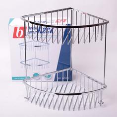 Полка 2-ярусная угловая 24*24*34см хромированная Besser