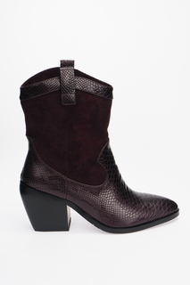 Полусапоги женские INARIO Z20083-02-17 бордовые 35 RU