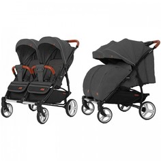 Коляска для двойни прогулочная Carrello CRL-5502 Connect Serious Black