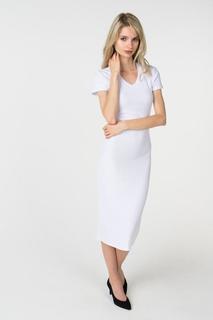 Платье-футболка женское Trendy Angel TASS18D0035W белое XL