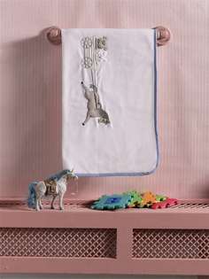 Плед флисовый Kidboo Little Farmer blue, 80x120 см