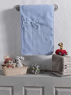 Плед хлопок/велюр Kidboo Rabbitto Blue, 80x90 см