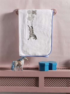 Плед велсофт Kidboo Little Farmer blue, 80x120 см