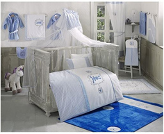 Комплект постельного белья Kidboo Rabitto цвет: голубой, 4 предмета, арт. KIDB