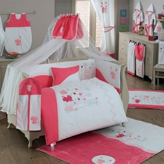 Комплект постельного белья Kidboo Elephant цвет: розовый, 6 предметов, арт. KIDB