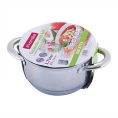 Кастрюля с крышкой, Kamille, из нержавеющей стали и полыми ручками, 1,7л