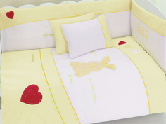 Комплект постельного белья Kidboo MY LITTLE RABBIT цвет: серовато-бежевый, 6 предметов